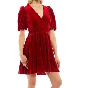 Antonio Melani Thelma Mini Dress, Velvet in Red, Size 2, NWT